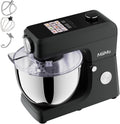 MäMo Knet- & Rührmaschinen, 1900 W, 8 L, Schwarz/Silber, Küchenmaschine mit, Teigmaschine, LED-Touchscreen, Rührgerät & Mixer für Knete