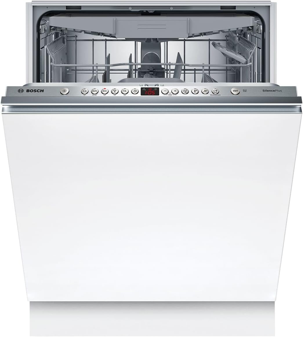 Bosch Geschirrspüler, Weiß/Silber, SMV46KX04E Vollintegrierbarer Einbau
