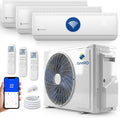Zeniro Split-Klimaanlage, 3,5 kW, 5,3 kW, Weiß, Multisplit Klimaanlage 3 Innengeräte Set (3 x ) Klimagerät