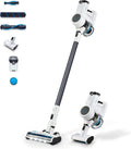 hoogo Staubsauger, 400 W, Weiß/Schwarz/Blau, Akku S4 2in1, 23.000 Pa, beutellos kabellos, Laufzeit bis zu 60 M