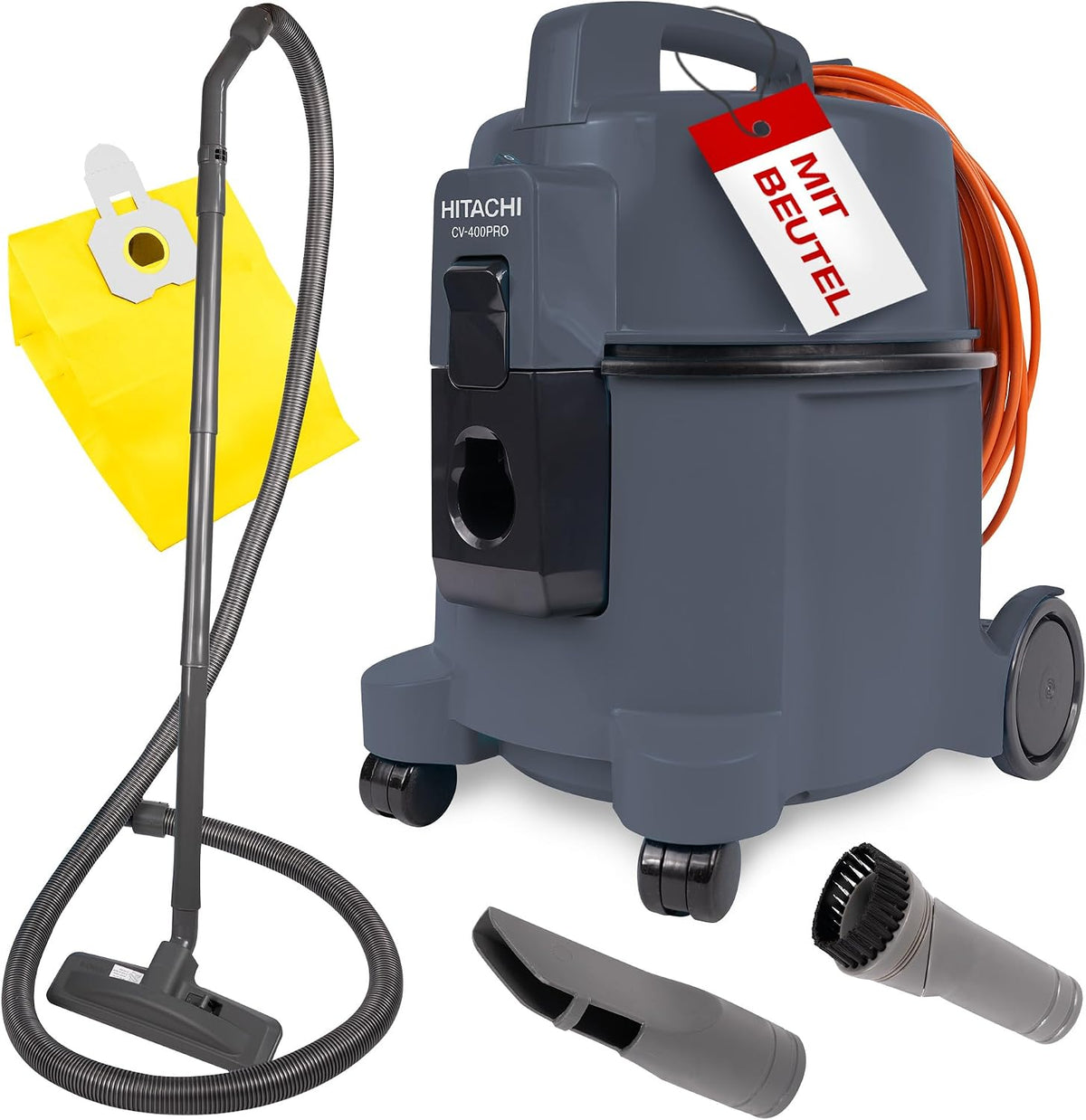 G.I.V. - Reinigungstechnik Staubsauger, 74 dB, 4,5 L, 880 W, 13m, Grau/Schwarz