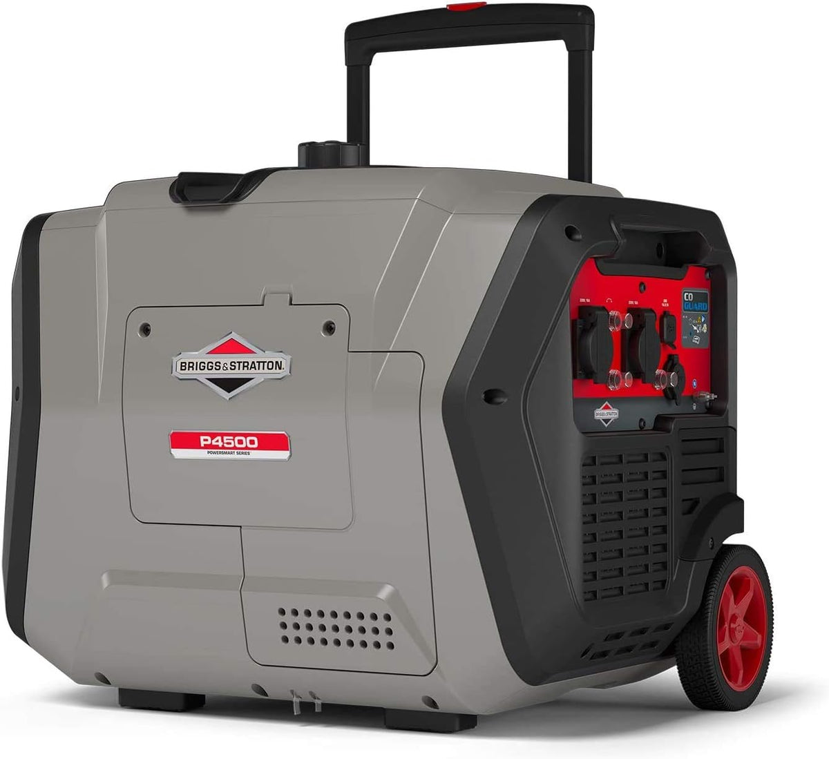 Briggs & Stratton Powerstation, 230 V, Schwarz/Grau/Rot, 030806 Benzin Inverter Stromerzeuger Generator der, ultraleise und leichtgewichtig