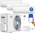 Zeniro Split-Klimaanlage, 2,6 kW, 6,2 kW, weiß, Multisplit Klimaanlage 3 Innengeräte Set (3 x ) Klimagerät