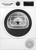 Bosch Wäschetrockner, 9 kg, Weiß/Schwarz, WQG243D8IT, mit Wärmepumpe, freistehend, Energieeffizienzklasse C