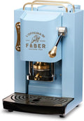 FABER COFFEE MACHINES Kaffeemaschine, 44 mm, Blau/Gold/Schwarz, Pro Deluxe aus Messing mit Pads aus Ese Papier