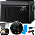 KESSER Kühlschrank, 230 V, 24 V, Schwarz/Grau, ® Kompressor Kühlbox 2in1 Doppelzone Kühl & Gefrierfach, Kühlung bis -20 °C für Camping
