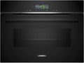 SIEMENS Mikrowelle, 60 x 45 cm, 900 W, Schwarz, CM724G1B1, iQ700 Smarter Einbau-Kompaktbackofen mit nfunktion, Made in Germany