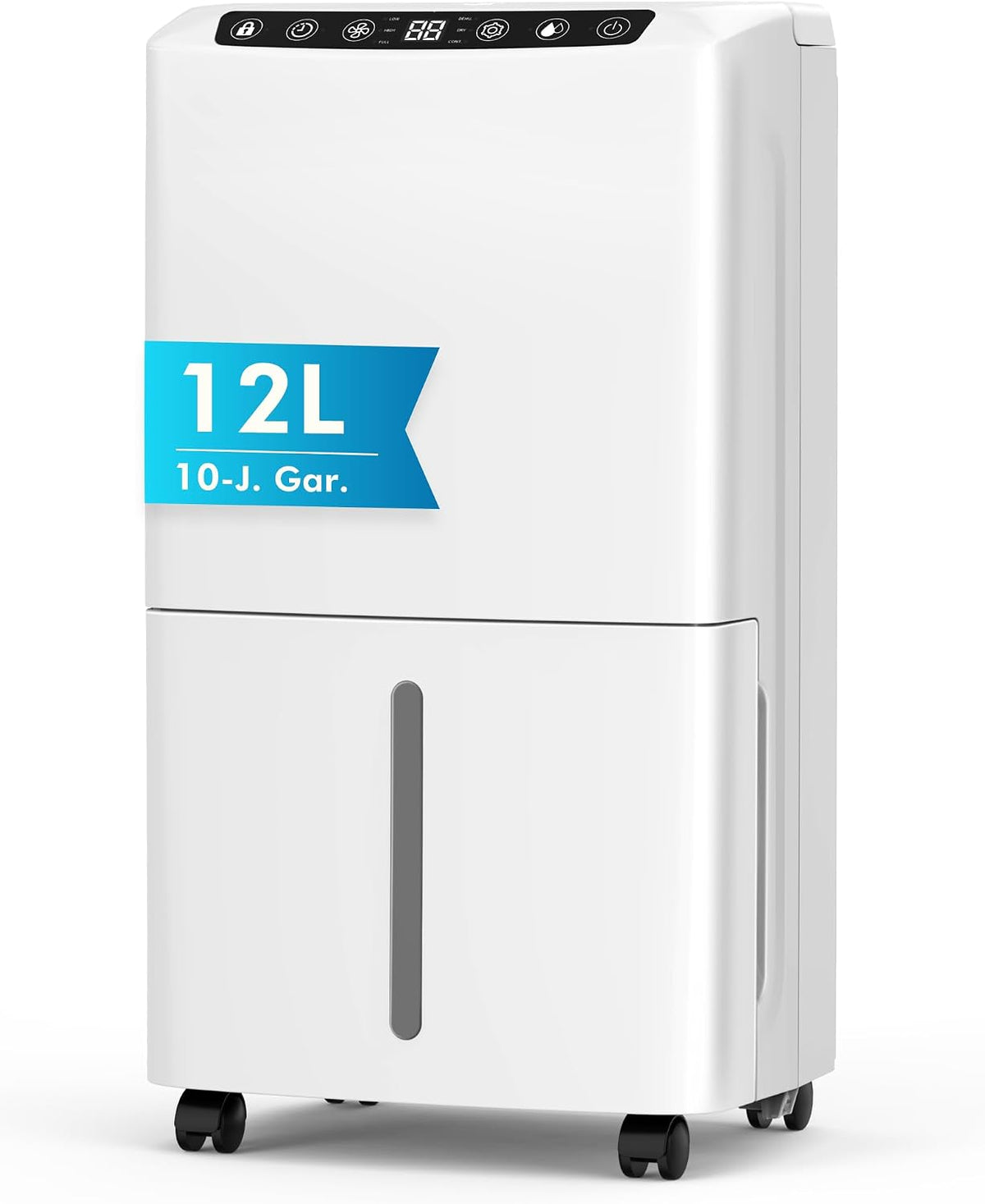 Smeeyo Luftentfeuchter, 120 m, 12 L, 1m, Weiß, Leise Raumentfeuchter mit Wäschetrocknung, Smart-Modus, Automatische Feuchtigkeitskontrolle