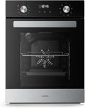 Klarstein Backofen, 45 cm, 49 L, Silber, Verosteel Einbau -, 8 Betriebsmodi, Energieeffizienz A, Edelstahl & Schwarzglas
