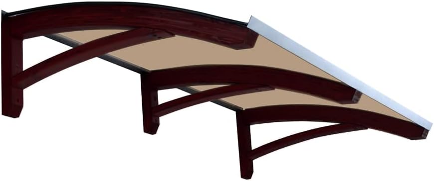 Pensiline Bellhouse Markise, 100 x 250 cm, Dunkel Nuss/Bronze, Vordach aus hölzern für den Außenbereich Farbe Dunkel nuss