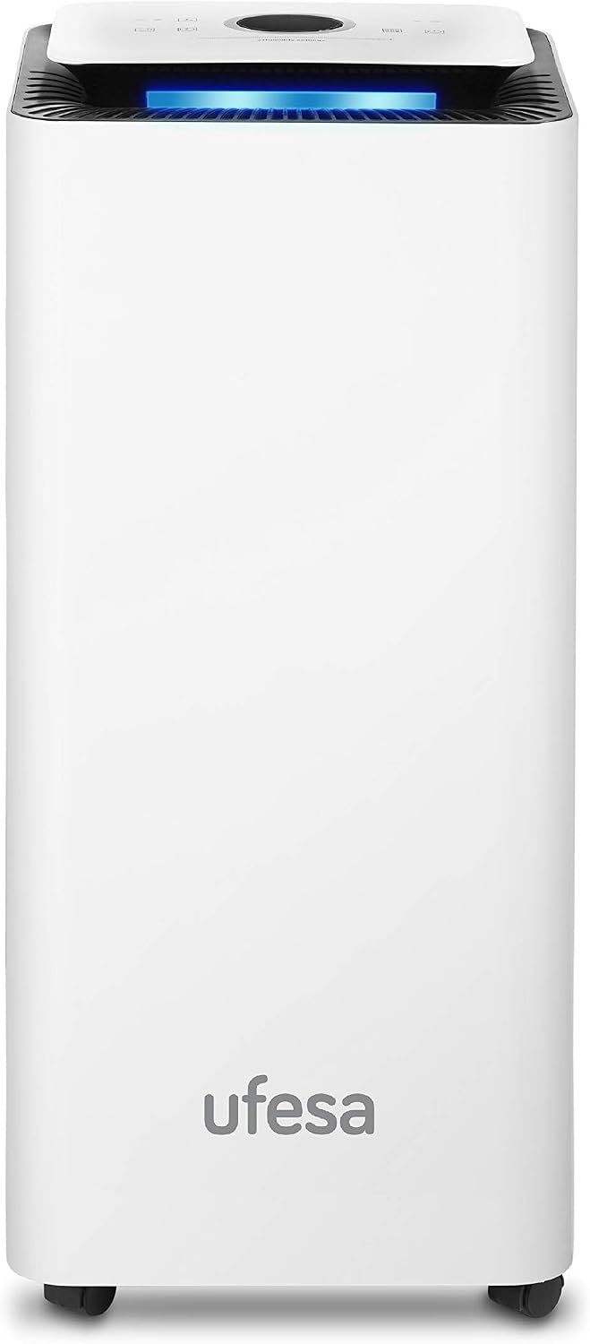 Ufesa Luftentfeuchter, 420 W, 4 L, Weiß, DH5020- Tragbarer, Wassertank, Touchpanel, Wäschetrocknungsfunktion