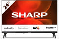 SHARP Fernseher, 24 Zoll, 60 cm, Schwarz, Smart TV, 24FH2EA - HD Ready Android TV - Multimedia Streaming, Receiver