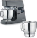 GRAEF Küchenmaschine MYestro KM7016 Knetmaschine mit 7 Liter Edelstahl-Rührschüssel, Multifunktionale Rührmaschine mit flüsterleisem und effizientem