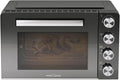 Profi Cook Backofen, 1500 W, 30 L, Schwarz/Silber, Mini, Umluft + Ober-/Unterhitze, Mini mit Drehspieß und Pizzaste