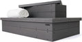DENKOE Pools,Gartensaunas & Badewannen mit Sprudelfunktion, 317,5 kg, Grau, Robuste Whirlpool-Stufen mit Stauraum