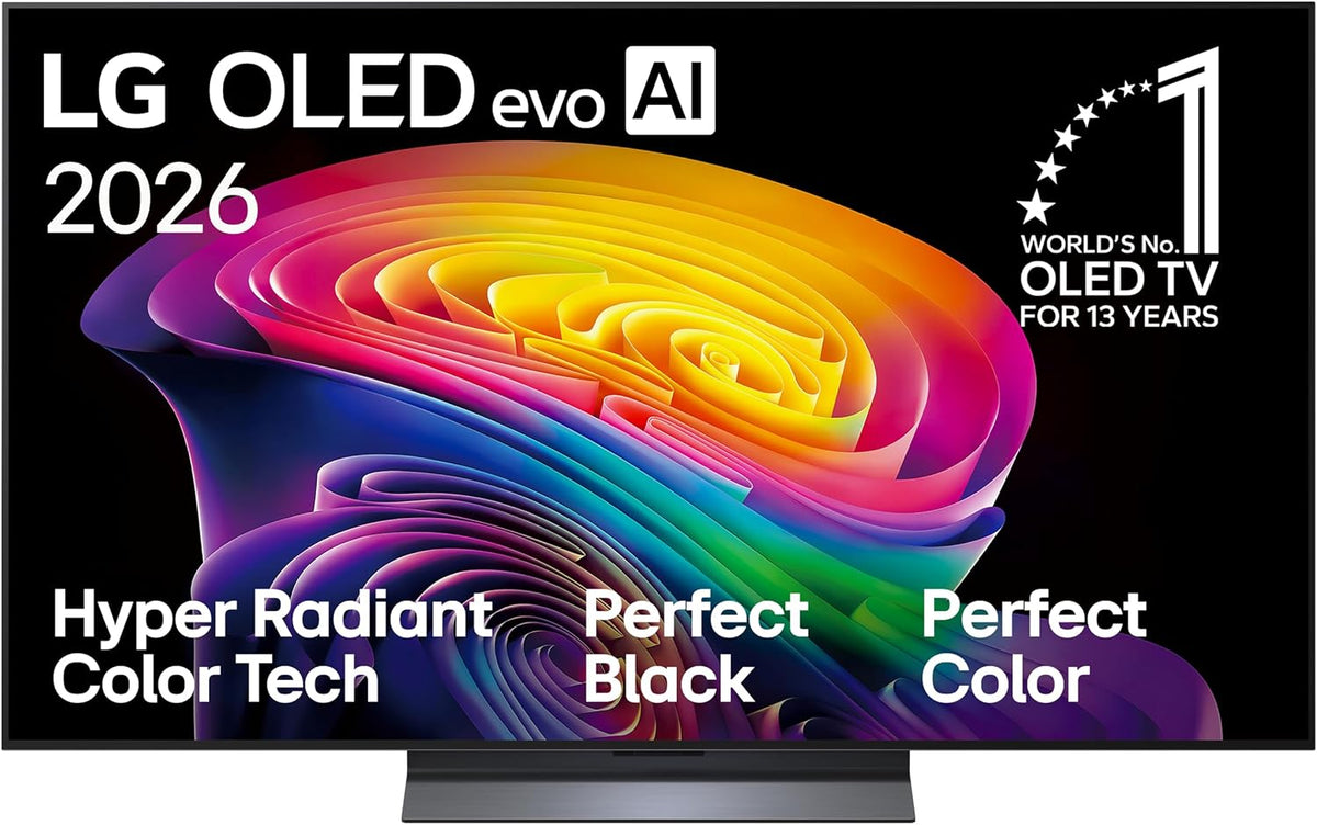 LG Fernseher, 55 Zoll, 140 cm, Schwarz, Smart TV, OLED55C64LA TV 4K OLED evo AI Smart TV, α11 Gen3 AI Prozessor