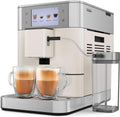 KitchenAid Kaffeevollautomat, Weiß/Silber, Maschine 5KES8558EPL, Heißgetränke von Espresso bis Cappuccino, mit Milchbehälter (Weiss)