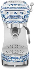 Smeg Kaffeemaschine, Edelstahl, Weiß/Blau, ECF02DGBEU Dolce & Gabbana Espresso-, Siebträger, Blau