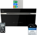 KKT Dunstabzugshaube, 90 cm, Schwarz/Silber, KOLBE Wandhaube AURORA9005SE, kopffrei