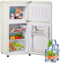 Merax Gefrierschrank, 60 Liter, 45 dB, 22 L, Weiß, Kühlschrank mit Gefrierfach, Kühl-Gefrierkombination, Doppeltür Kühlschrank