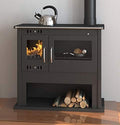 ECOfoxx Backofen, 10,5 kW, Schwarz, EEK A Küchenofen Holzherd Victoria Viki LUX
