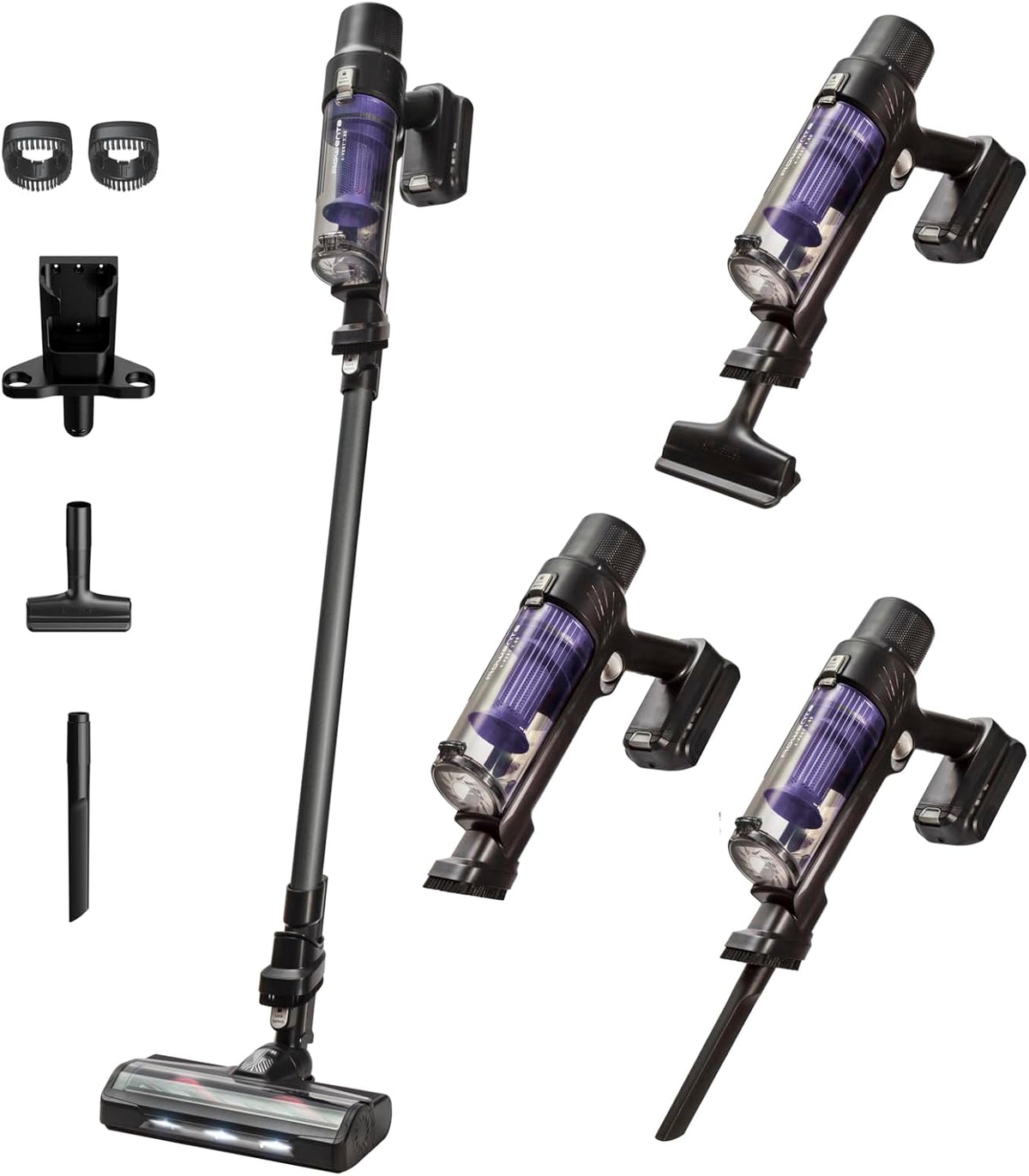 Rowenta Staubsauger, 1,2 kg, 140 W, Lila/Schwarz, X-PERT 7.60, Akku, Saugleistung, langlebiger Akku, Hochleistungs-LED-Bodendüse