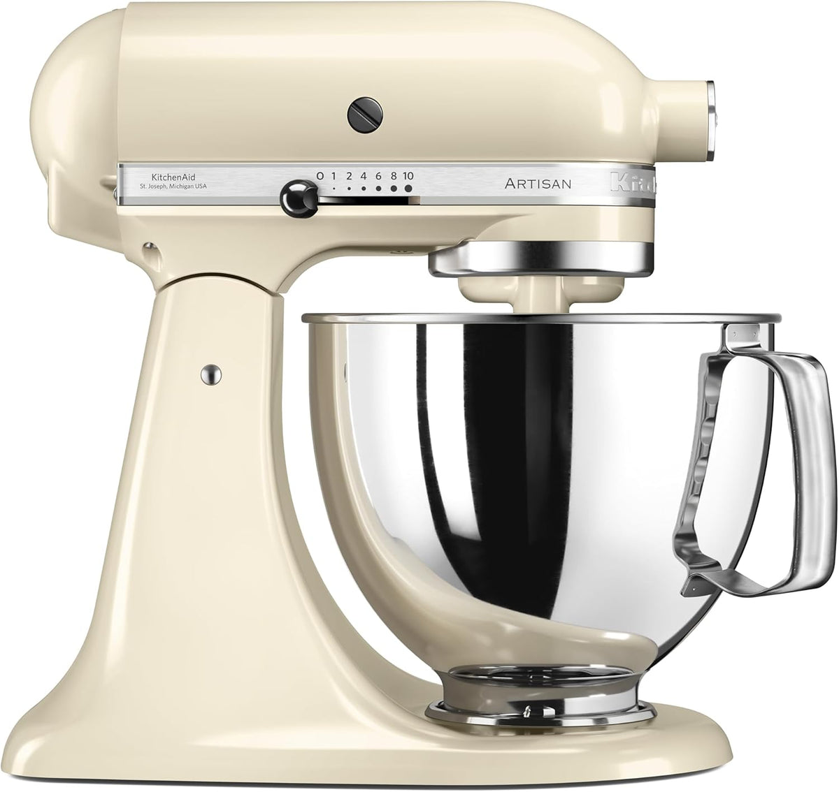 KitchenAid Artisan Küchenmaschine Mit Kippbarem Motorkopf 4,7 l – By You Universalküchenmaschinen, 4.8 L, Creme/Silber