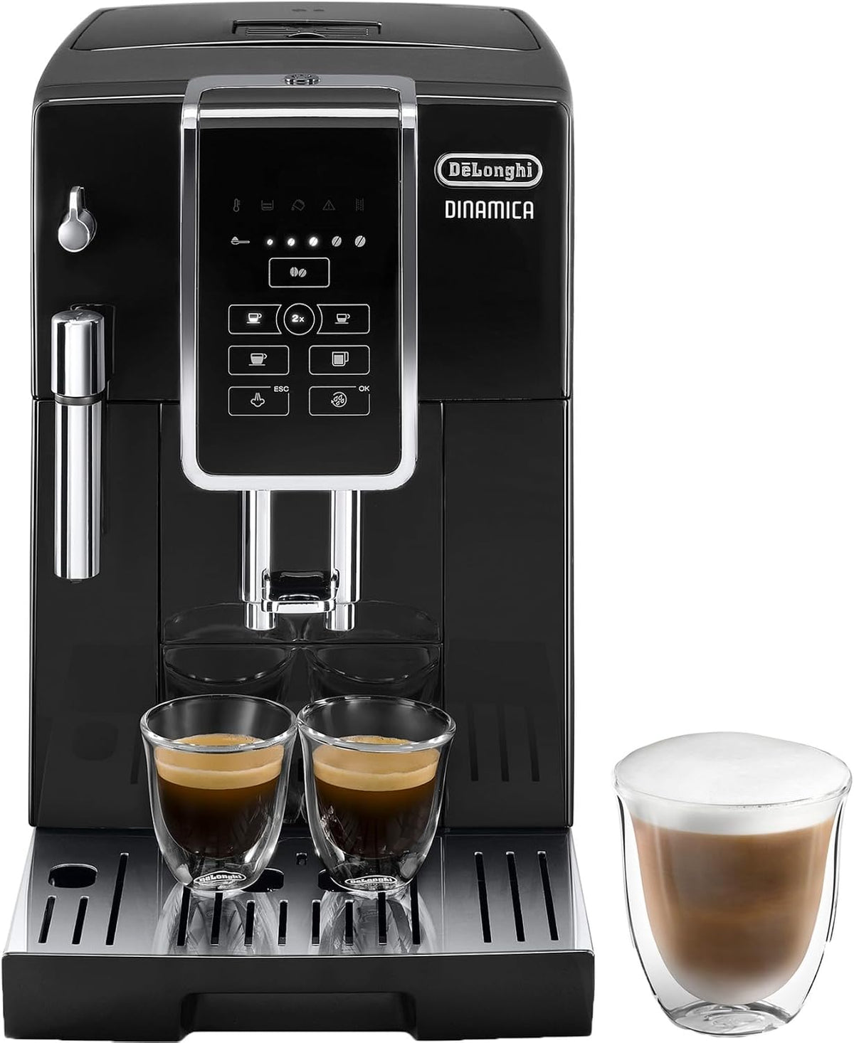 De'Longhi Kaffeemaschine, 1450 W, Schwarz, De Dinamica ECAM 350.15.b Freestanding Espresso Machine, Coffee (Freestanding