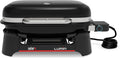 Weber Elektrogrill, 33 x 49 cm, Schwarz, Lumin, Bis zu 315 °C, mit Deckelthermometer, Porzellanemaillierte Gusseisenroste