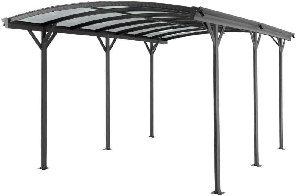 HORI Carports, Anthrazit, Carport Aluminium/, witterungsbeständiger Auto Unterstand, Moderne Garagenüberdachung für den Außenbereich