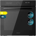 Cecotec Backofen, 60 cm, 3400 W, 81 L, Schwarz, Kapazität, 11 Funktionen mit Airfryer Master, Pizza Master, Steam Asisst