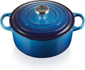 Le Creuset La Marmite Signature Backofen, 4,305 kg, 24 cm, 4,2 l, Blau, Le Gusseisen-Bräter mit Deckel, Rund, Volumen