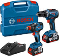 Bosch Professional Elektrowerkzeug, 4.0 Ah, 18 V, Blau/Schwarz/Rot, System Combo Kit: Drehschlagschrauber GDX -200 +