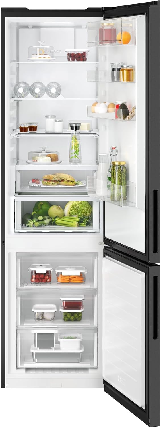AEG Kühl-Gefrierkombination, 2020 mm, 362 L, Schwarz Matt, ORC7P361CL 7000 GreenZone+ freistehend -, NoFrost, LED-Beleuchtung