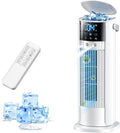 Klimaanlage, Weiß, Mobil, 4-In-1 Luftkühler mit Wasserkühlung, Ohne Abluftschlauch, Tanque de 900ml, 3 Gebläsestufen