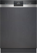 SIEMENS Geschirrspüler, 60 cm, Schwarz/Silber, SN53HS01AE iQ300 Smarter Teilintegriert, breit, Made in Germany