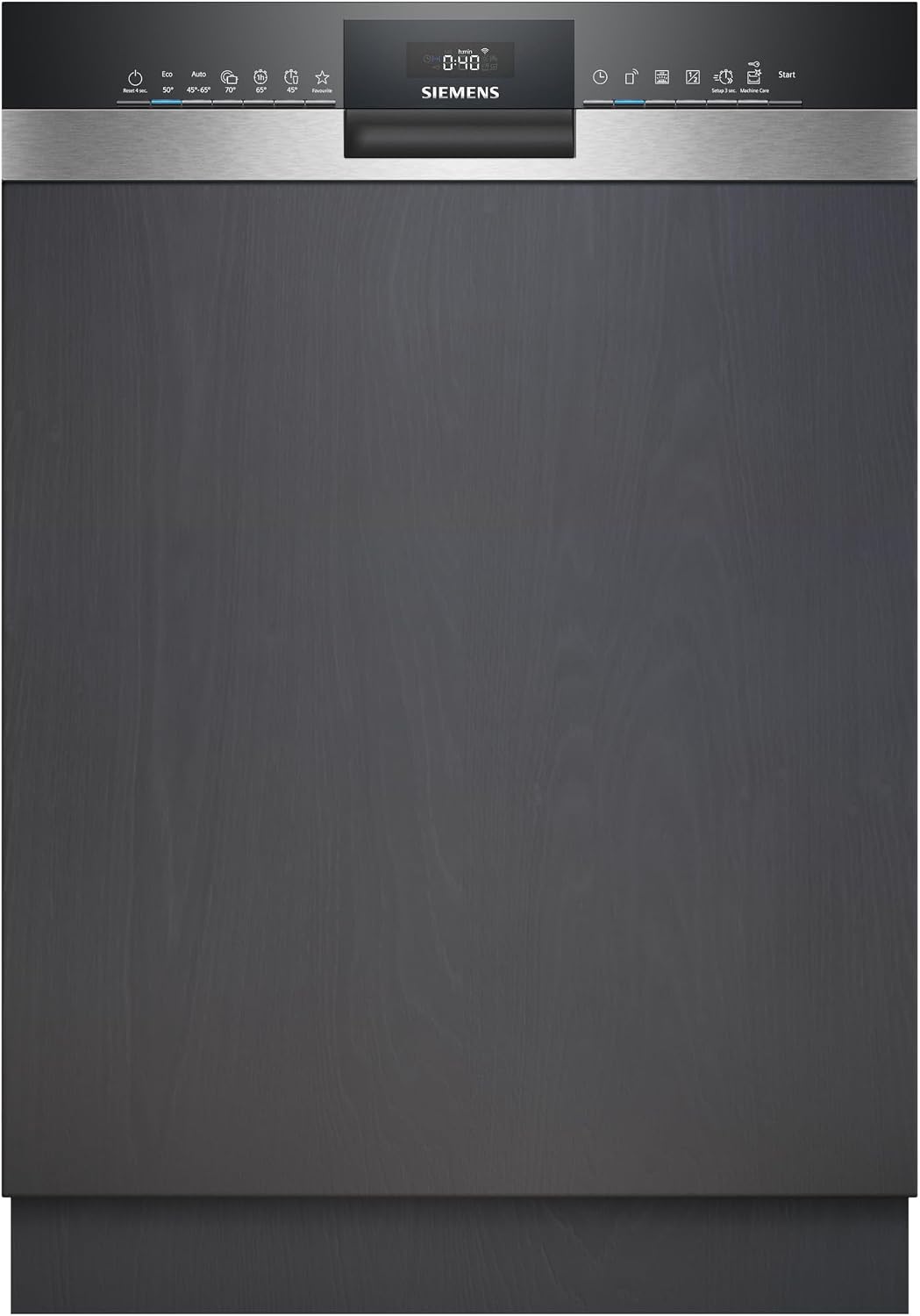 SIEMENS Geschirrspüler, 60 cm, Schwarz/Silber, SN53HS01AE iQ300 Smarter Teilintegriert, breit, Made in Germany