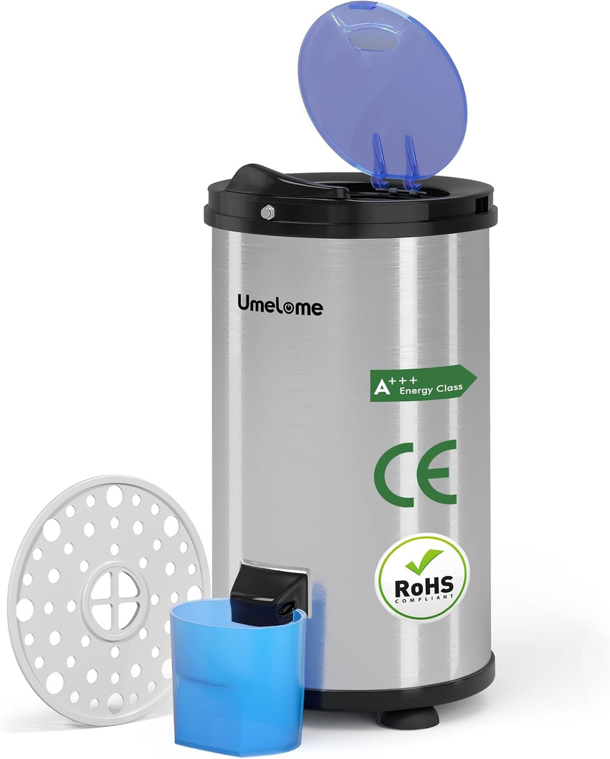 Umelome Wäscheschleudern, 4 kg, Silber/Blau/Schwarz, Wäscheschleuder 2800 U/min, Energie-und Stromsparschleuder