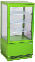 Wohnzimmerschrank SARO, (Gehäuse) Kunststoff 4-seitig doppelverglast 3 höhenverstellbare Roste, Grün
