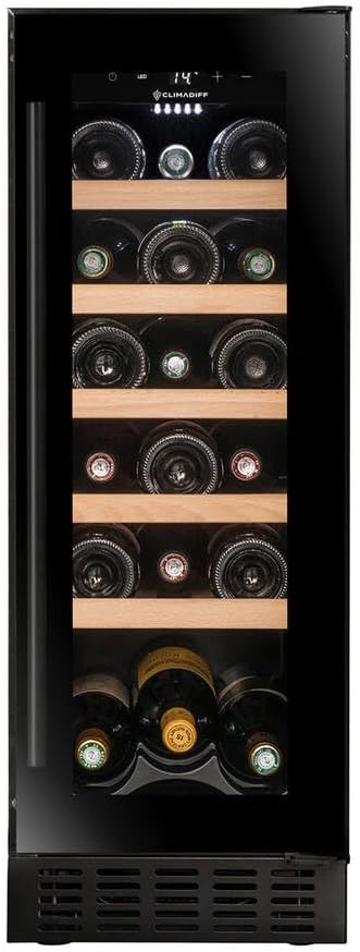 CLIMADIFF Weinkühlschrank, Schwarz, CBU20S2B, Weinkühler