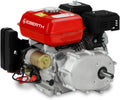 EBERTH Schneefräse, 4,8 kW, 20 mm, 7ah, 12 V, Rot/Schwarz/Silber, 5 PS Benzinmotor Standmotor Kartmotor Antriebsmotor