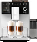 Melitta Kaffeevollautomat, Silber, CI Touch - mit Milchsystem, Kaffeemaschine mit integrierter Kaffeemühle