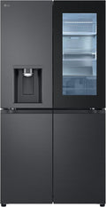 LG Side-by-Side-Kühlschrank, 637 L, Schwarz, GMG961NPKE Multi-Door Kühl-Gefrierkombination mit InstaView, Total No Frost