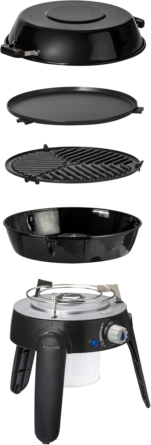 Cadac Gasgrill, Schwarz, Safari Chef 30 HP - Stahl - Alumimium - Kunststoff - Gas