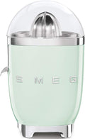 Smeg Zitruspresse cjf11 Zitruspressen, 70 W, Pastellgrün, Elektrische CJF01PGEU, manuelle Druckpresse, tropfsicherer Auslauf und Universalkegel