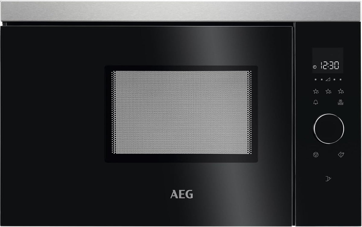 AEG mfb295db 800w Mikrowelle, 59.4 cm, Schwarz/Edelstahl, MBB1756SEM (Einbau)// /Einbaufähiges ngerät/Bedienung über