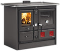 La Nordica Öfen, 16,8 kW, Schwarz/Rot, wasserführender Küchenofen, TERMOROSA XXL DSA.16, Schwarz