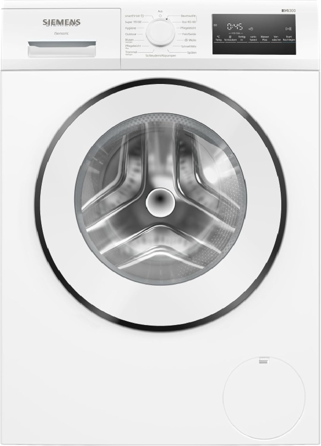 Siemens WM14N001 Waschmaschine, 8 kg, Weiß, iQ300, WM14N226, Frontlader, max. 1400 UpM, Water Perfect Plus, smartFinish