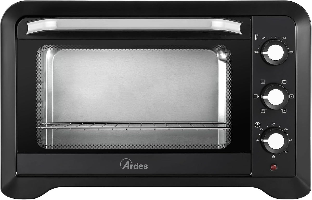 Ardes Backofen, 45 Liter, Schwarz, Elektrischer Umluft-Klein Fassungsvermögen