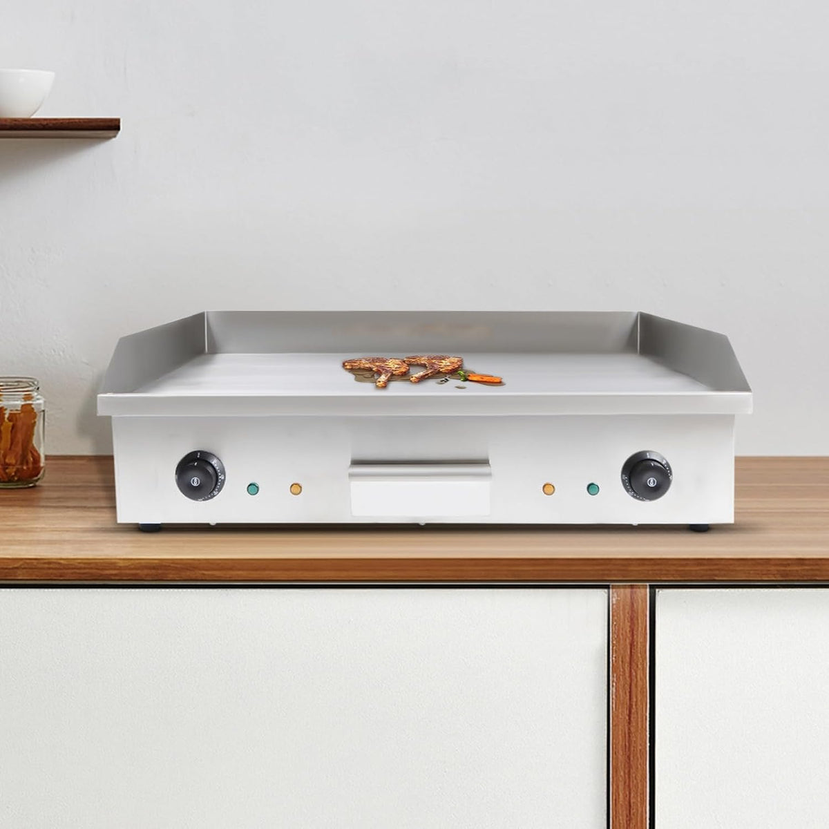 Esyogen Küche Haushalt & Wohnen,Elektrische Küchengeräte,Innengrills & Raclettes, 73x40 cm, 4400 W, Gummi, Eisen, Silber